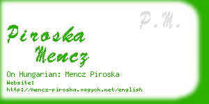 piroska mencz business card